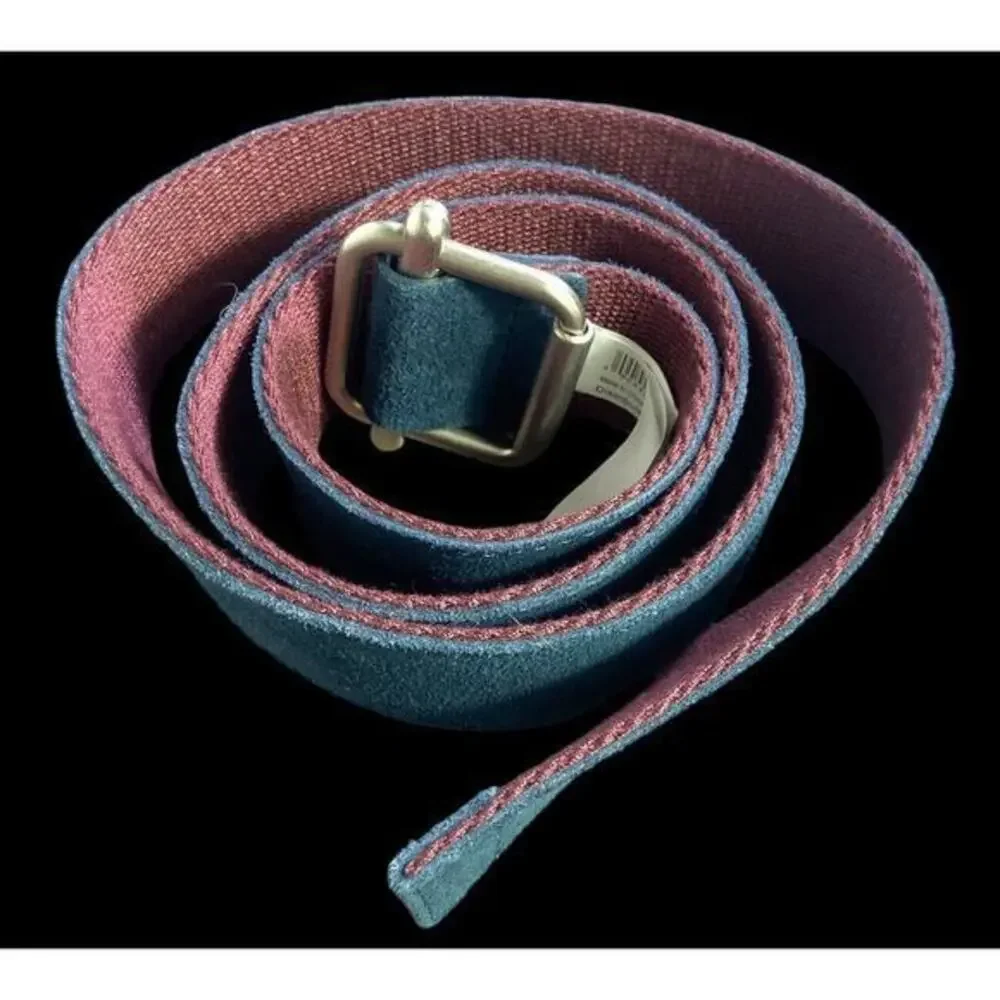 Goodfellow &‎ Co Men's Reversible Belt Blue Maroon Size Medium NWT